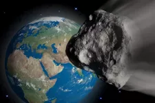 Meteorite approaching Earth. Illustration