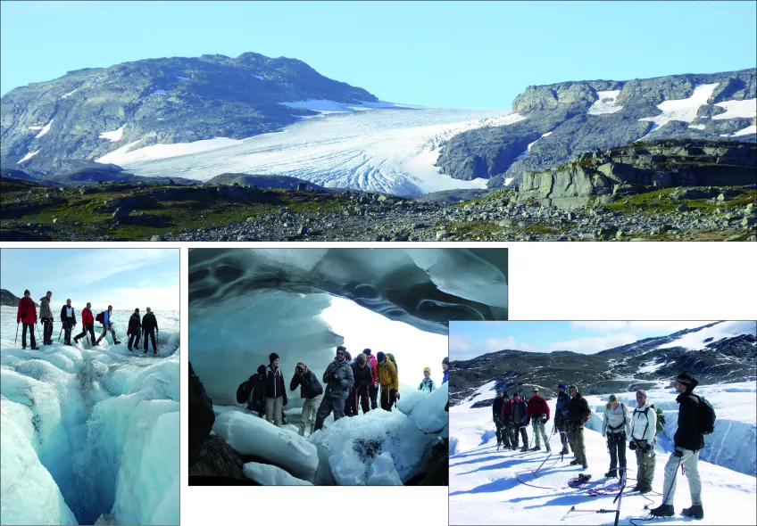 The excursion to Finse in Norway offers exciting walks in front and on top of glaciers .